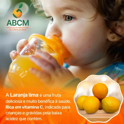 Laranja lima: nutrição e sabor para todas as idades!