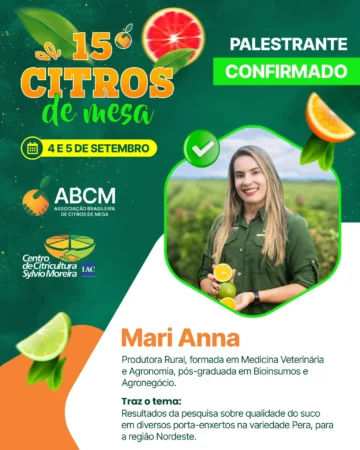 Palestrante Confirmado 15ª edição do Citros de Mesa