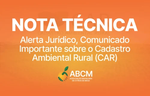Nota Técnica: Alerta Jurídico, comunicado Importante sobre o Cadastro Ambiental Rural (CAR)