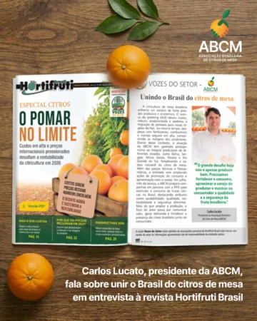 Carlos Lucato, presidente da ABCM, em entrevista à Hortifruti Brasil
