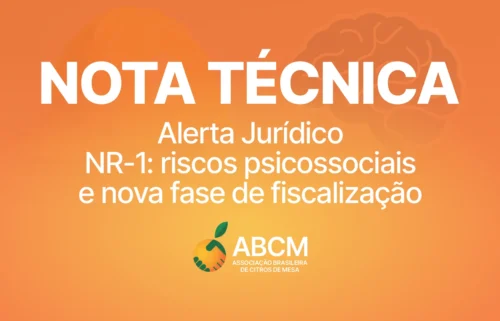 Nota Técnica: Alerta Jurídico | NR-1: riscos psicossociais e nova fase de fiscalização