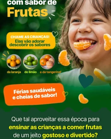 Férias chegaram! Época para incentivar hábitos saudáveis nas crianças.
